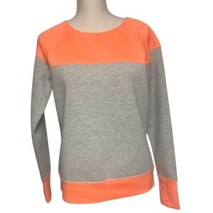 ATHLETA Fuse Neoprene Performance Peach Gray Sweatshirt Women's Medium